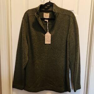 Telluride Clothing Co Men's Olive Green Zip-Up Sweater sz XL
